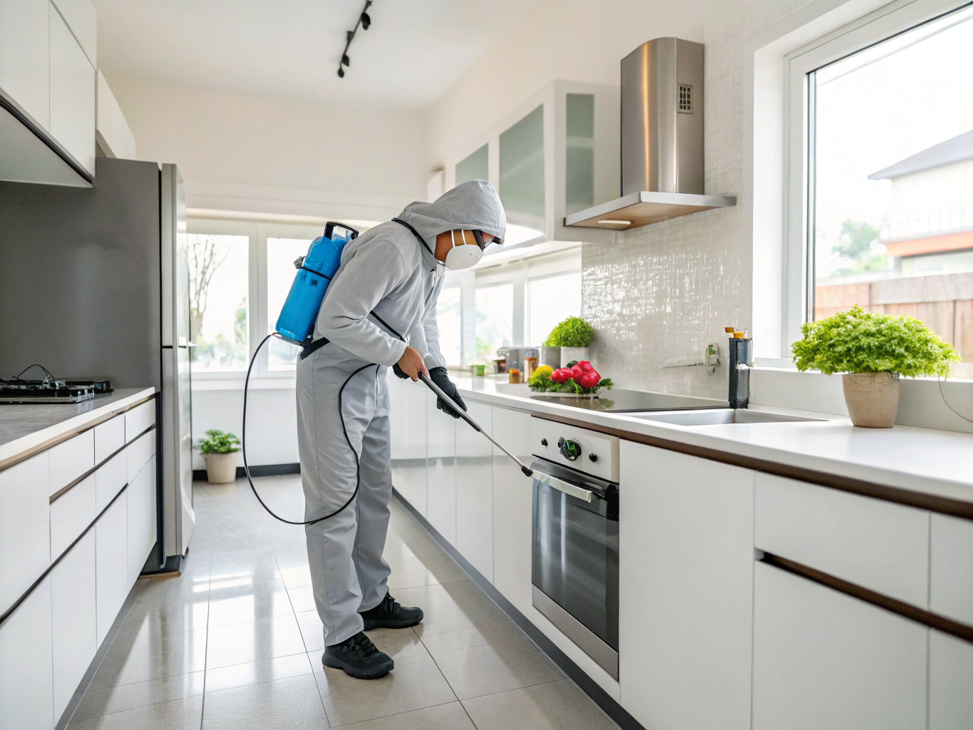 Clean residential dining and kitchen space protected by professional fly control
