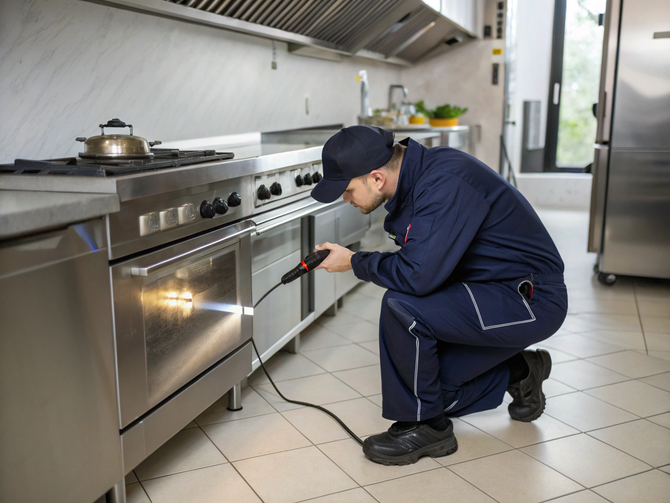 Eco Pest Control Auckland commercial technician conducting compliance audit at a food service loading area