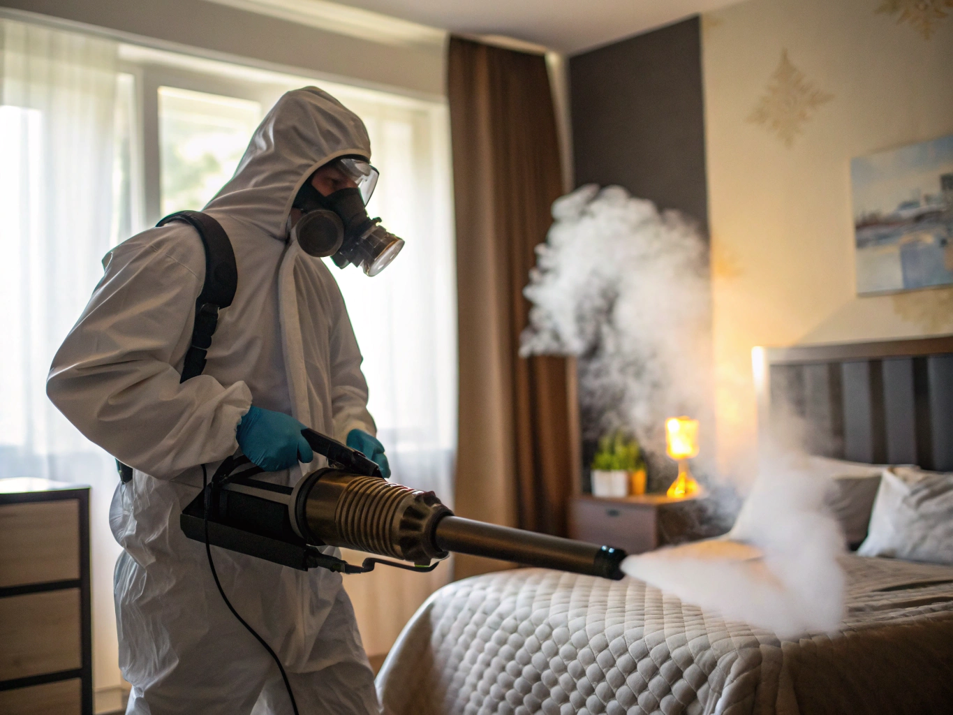 Professional floor and carpet eco-treatment for flea life-cycle eradication