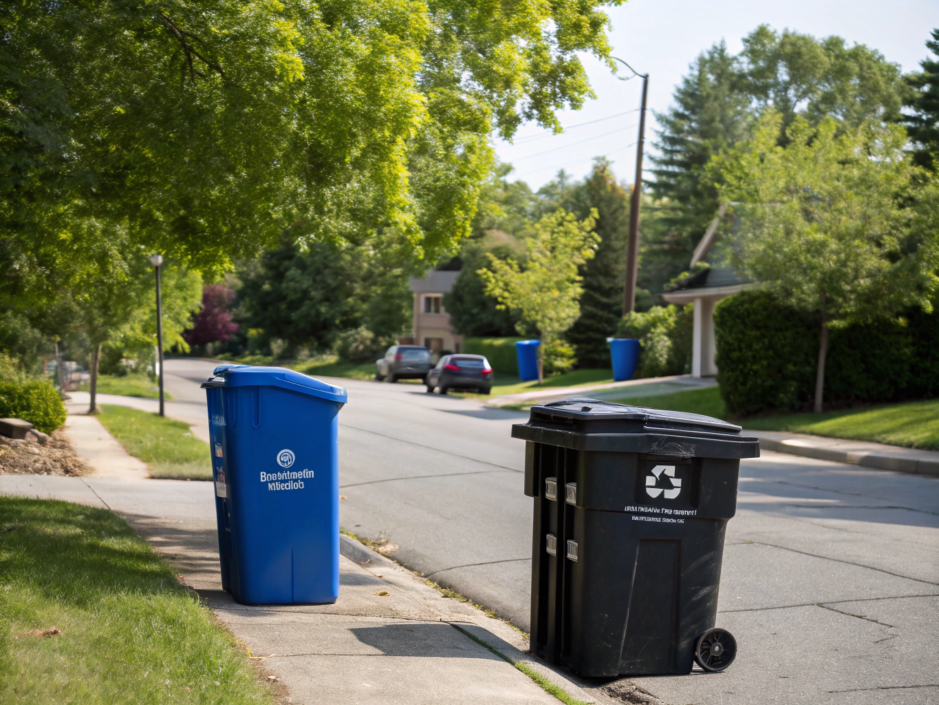 Outdoor refuse bin station and garden perimeter on an Auckland property