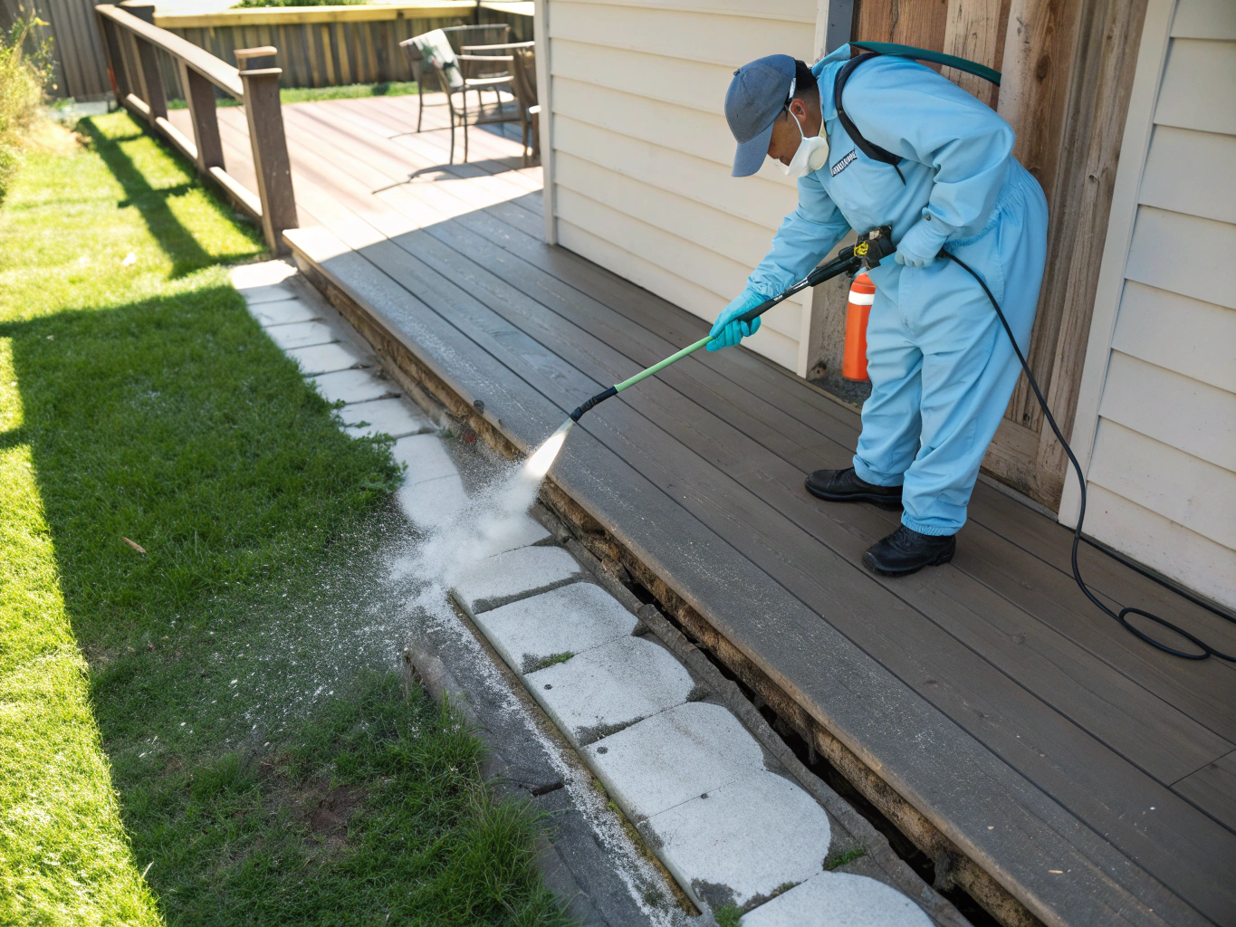 Exterior soffit and wall perimeter spider management in suburban Auckland